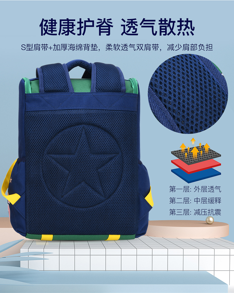 醇龙创意新款透气减负儿童书包醇龙箱包--专业生产箱包18年