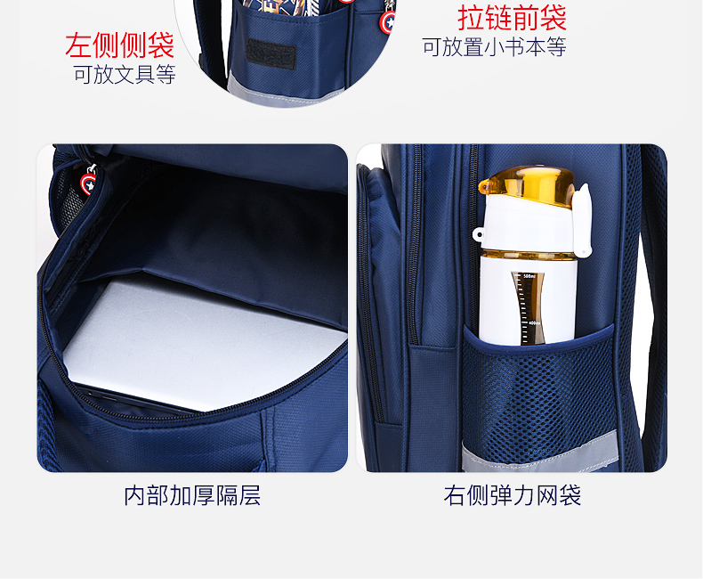 醇龙新款小学生儿童双肩包 儿童透气减负书包小学 小学生书包定制logo醇龙箱包--专业生产箱包18年
